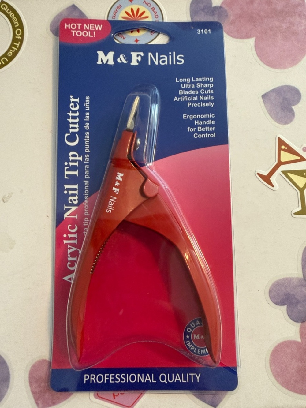 Red Acrylic Nail Tip Cutter - Professional Quality